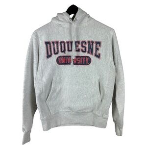 Mens Y2K Champion Reverse Weave Duquesne University Hoodie Size S